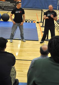 Mike Dolce and Rich Franklin speak at McChord AFB